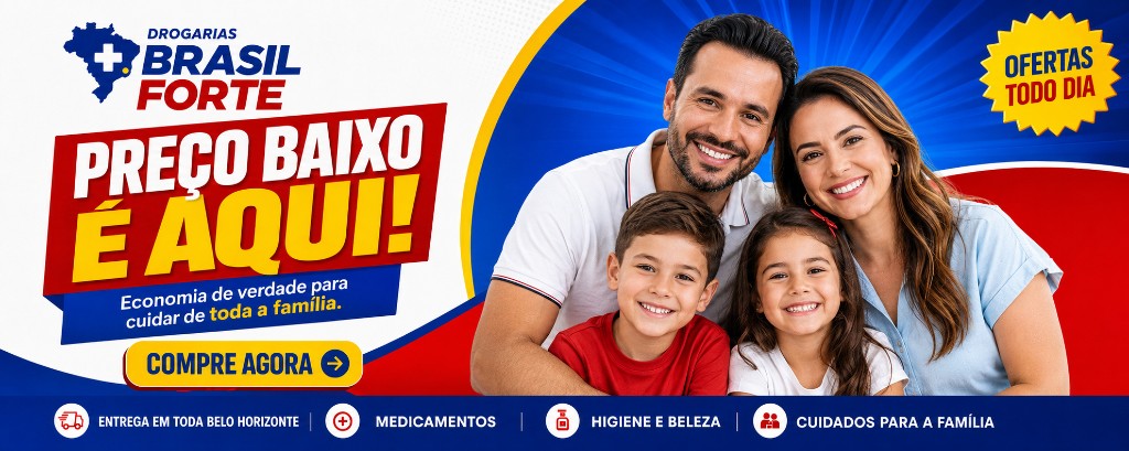 Drogarias Brasil Forte — preço baixo é aqui. Ofertas todo dia. Entrega em toda Belo Horizonte.