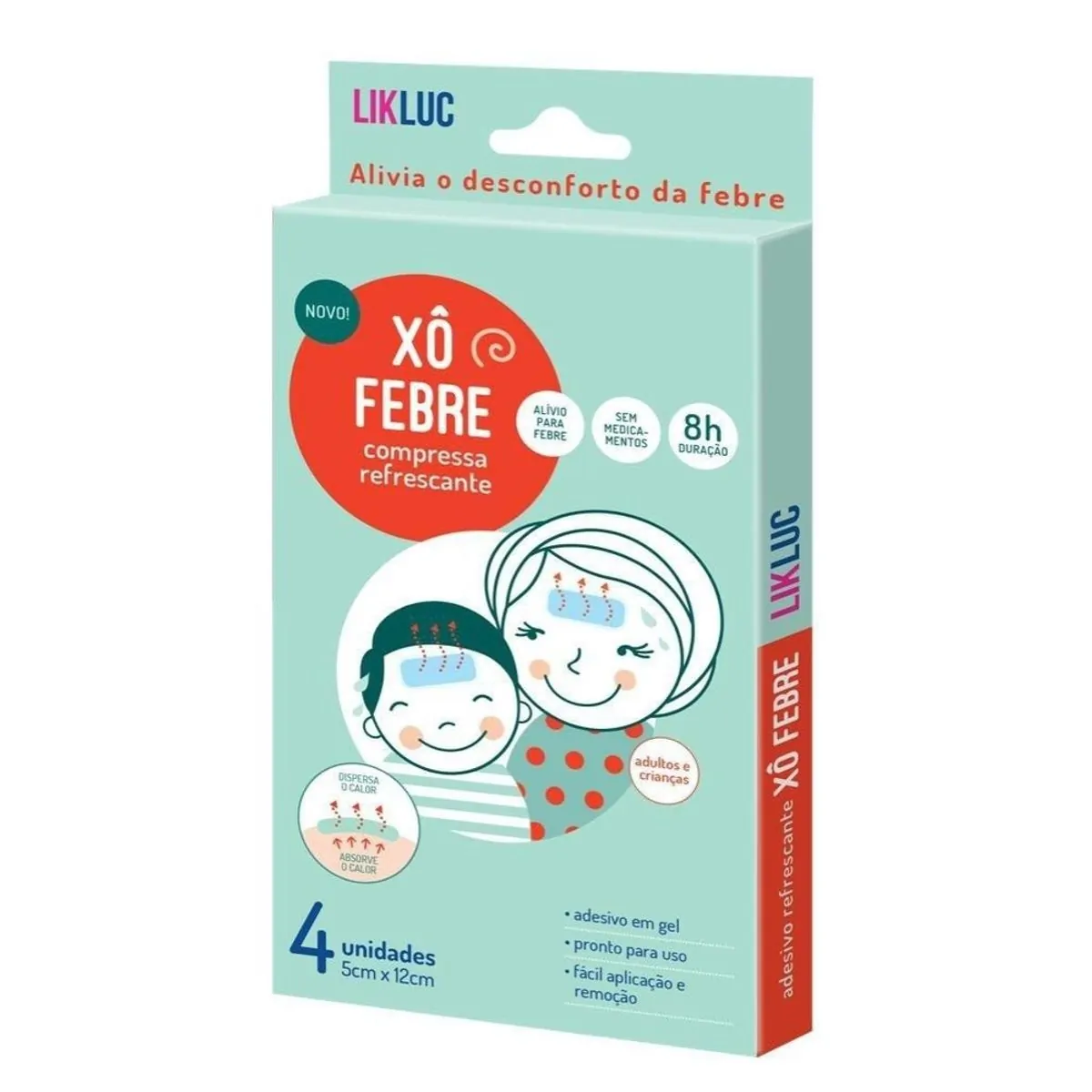 XO FEBRE COMPRESSAS P/ALIVIO FEBRE C/4