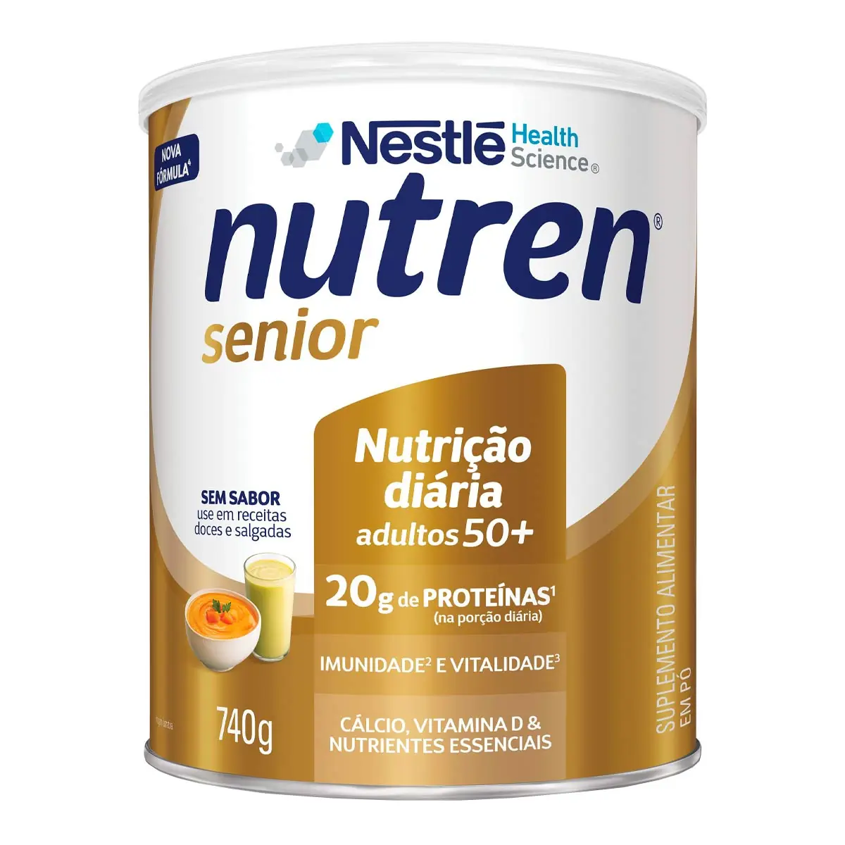 NUTREN SENIOR SEM SABOR  PO 740G