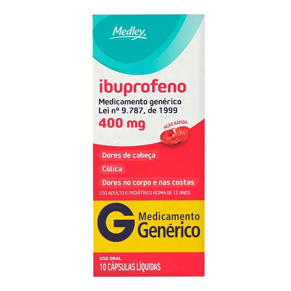 IBUPROFENO 400MG C10 GEL MED