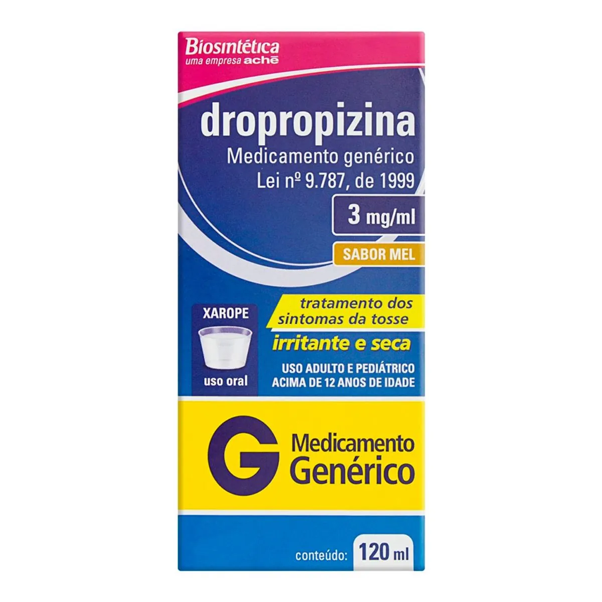 DROPROPIZINA 3MG XPE AD 120ML BIO