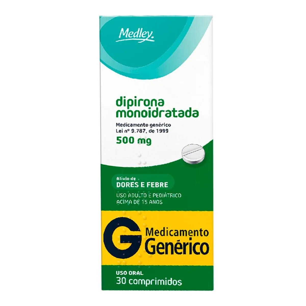 DIPIRONA 500MG C/30 MED