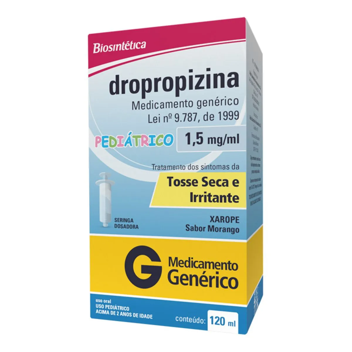DROPROPIZINA 1,5MG INF 120ML BIO