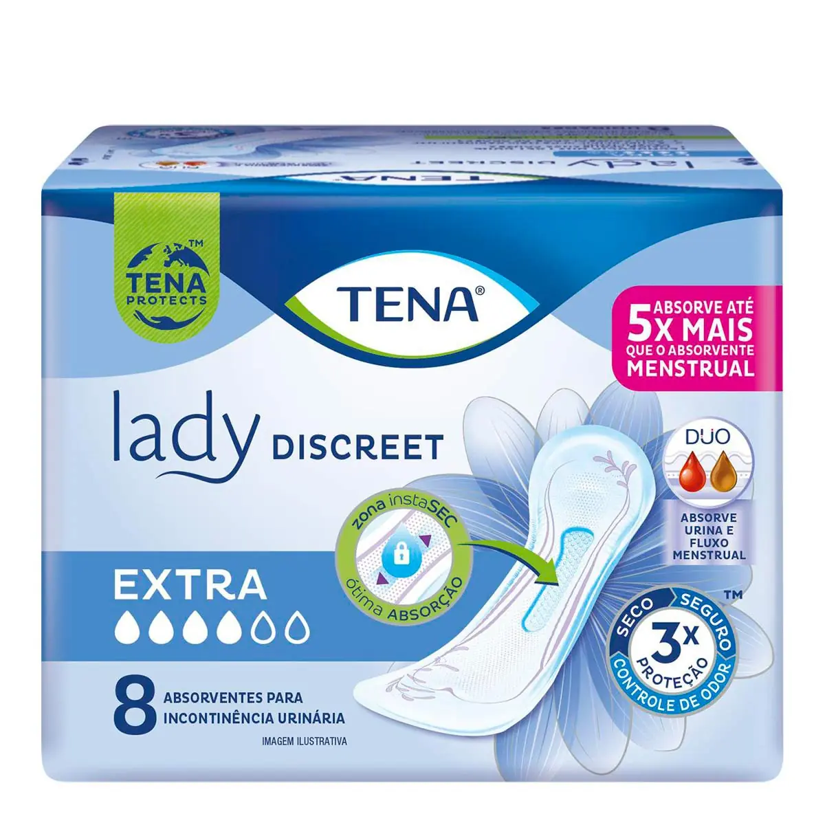 ABS TENA LADY DISCREET EXTRA C/8