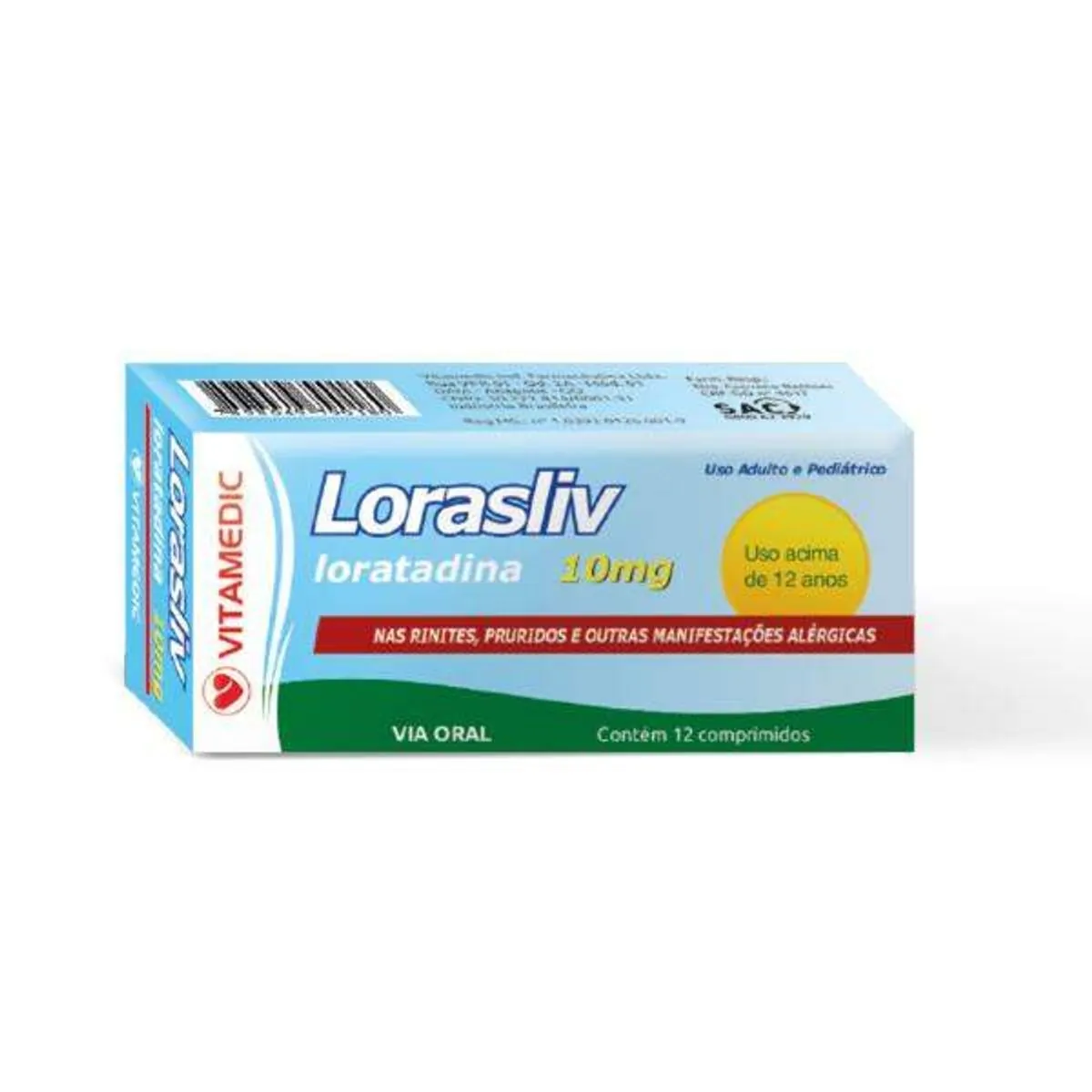 LORATADINA 10MG C/12 LORASLIV 10MG C/12