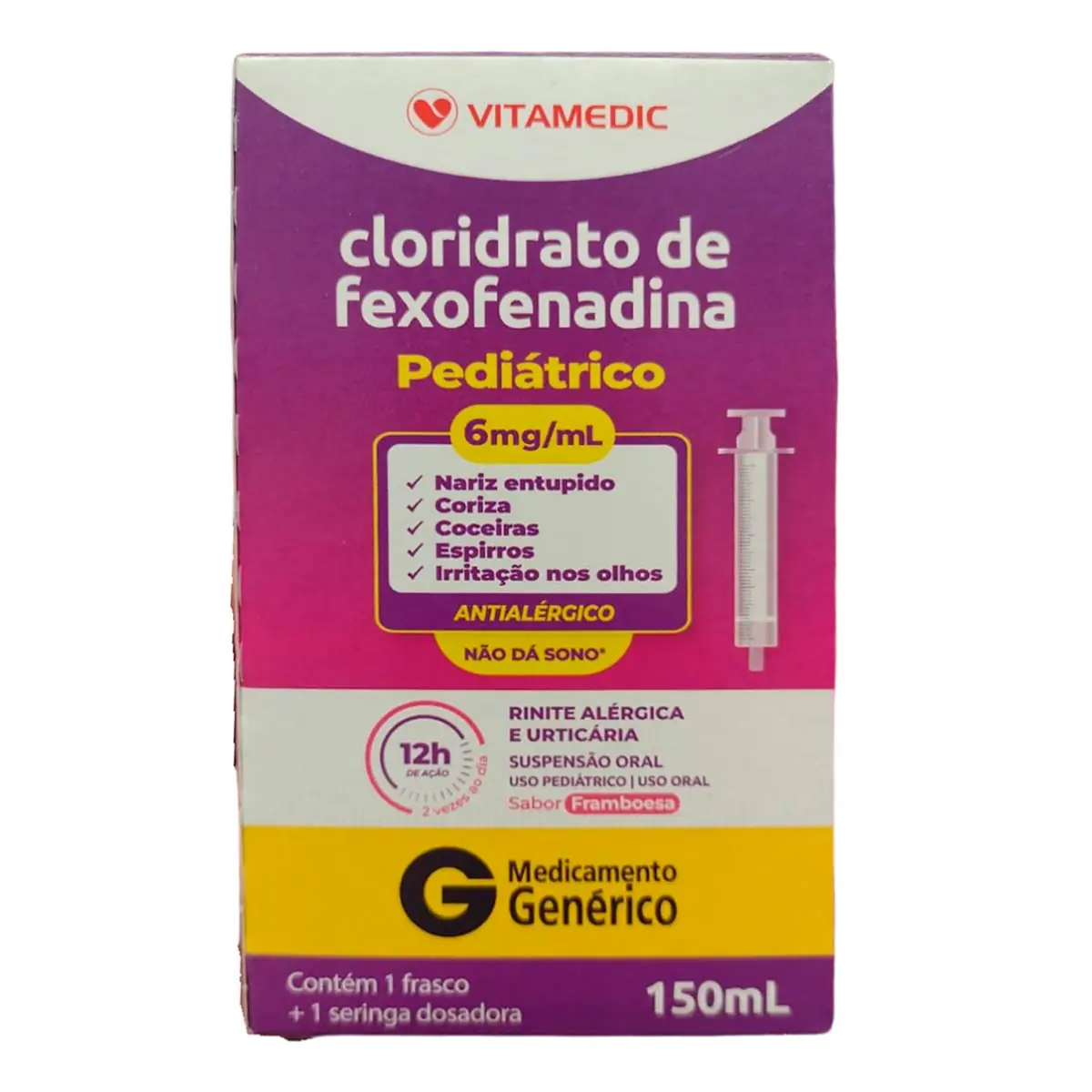 CLOR FEXOFENADINA 6MG/ML 150ML VTM