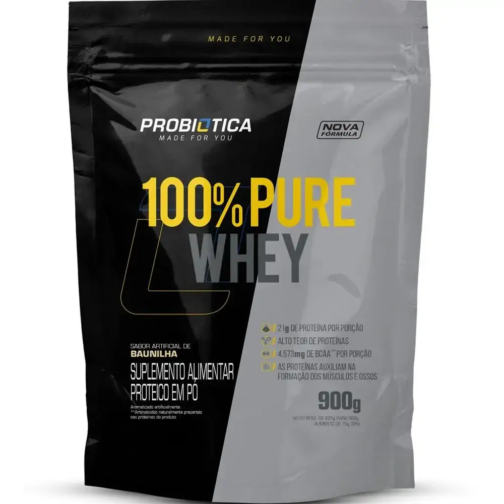 100% PURE WHEY REFIL 900G BAUNILHA